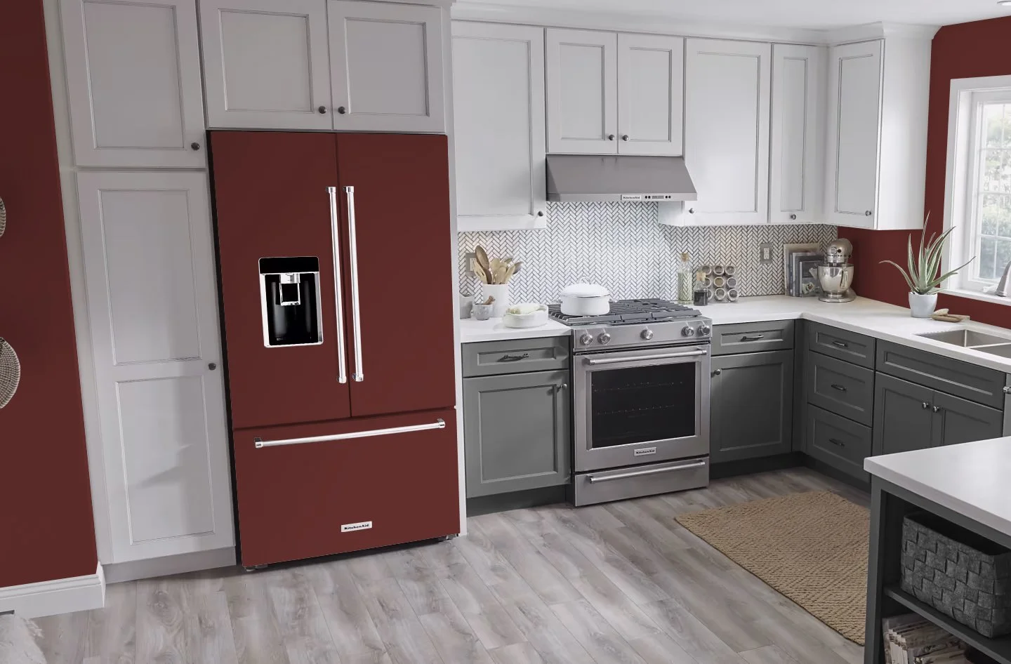 Sun Dried Tomato SW 7585 Paint-Match Vinyl Refrigerator Wrap